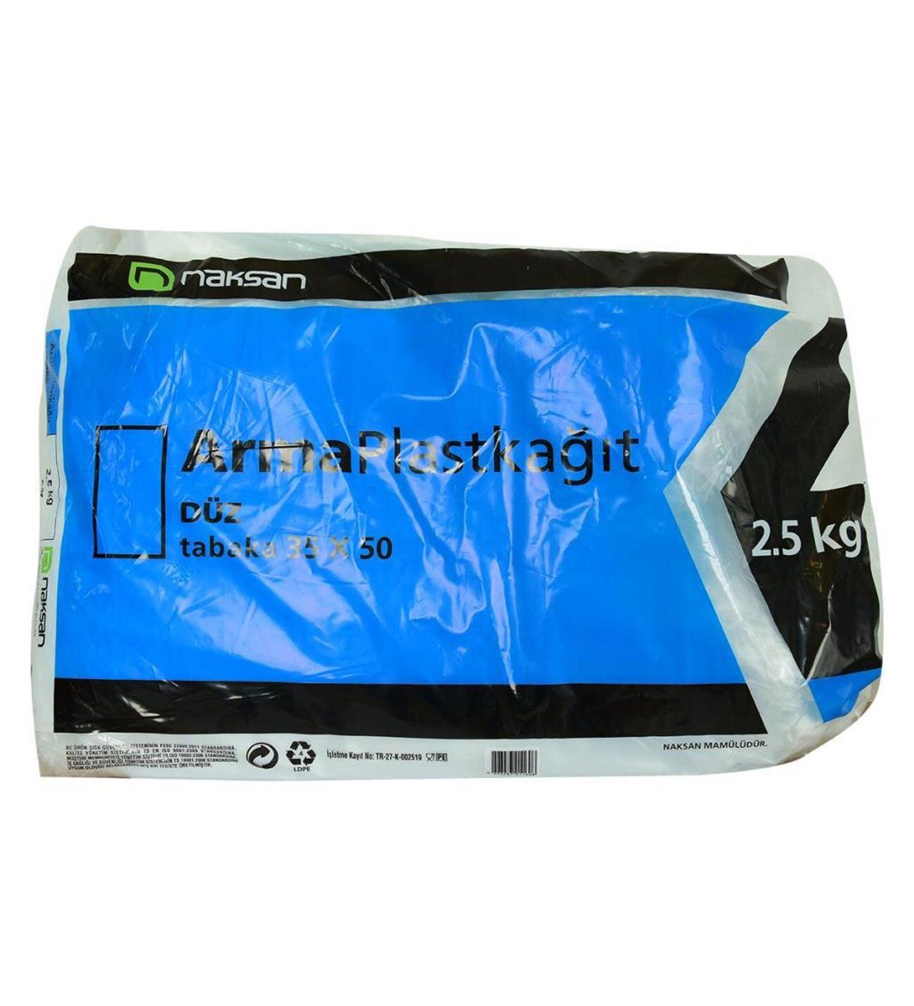 PLAST KAĞIT DÜZ 35X50 CM ŞEFFAF 25 KG