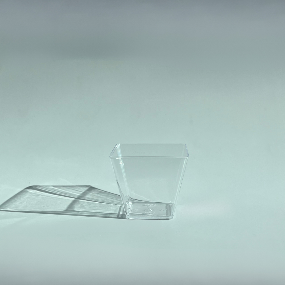 120 CC PRİZMA - KÜBİK KASE ŞEFFAF - 1000 ADET