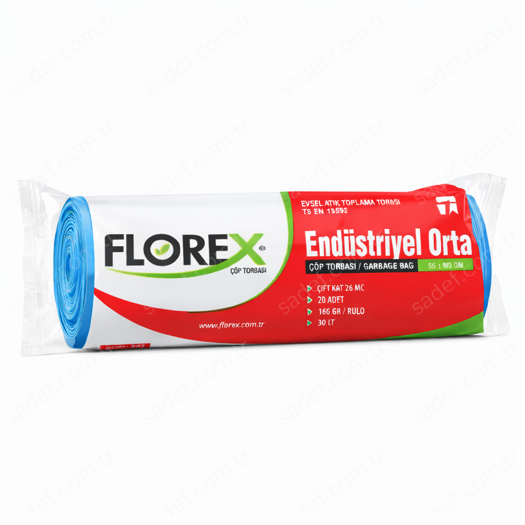 527 MAVİ END ORTA ÇÖP POŞETİ ( 55X60 CM ) 160 GR RL 20 AD X 25 RL 4 KG 26 MC 40 LT