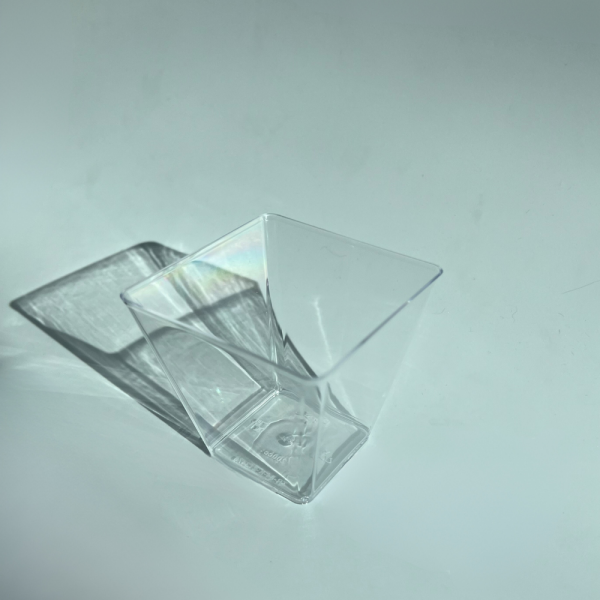 200 CC PRİZMA - KÜBİK KASE ŞEFFAF - 1000 ADET