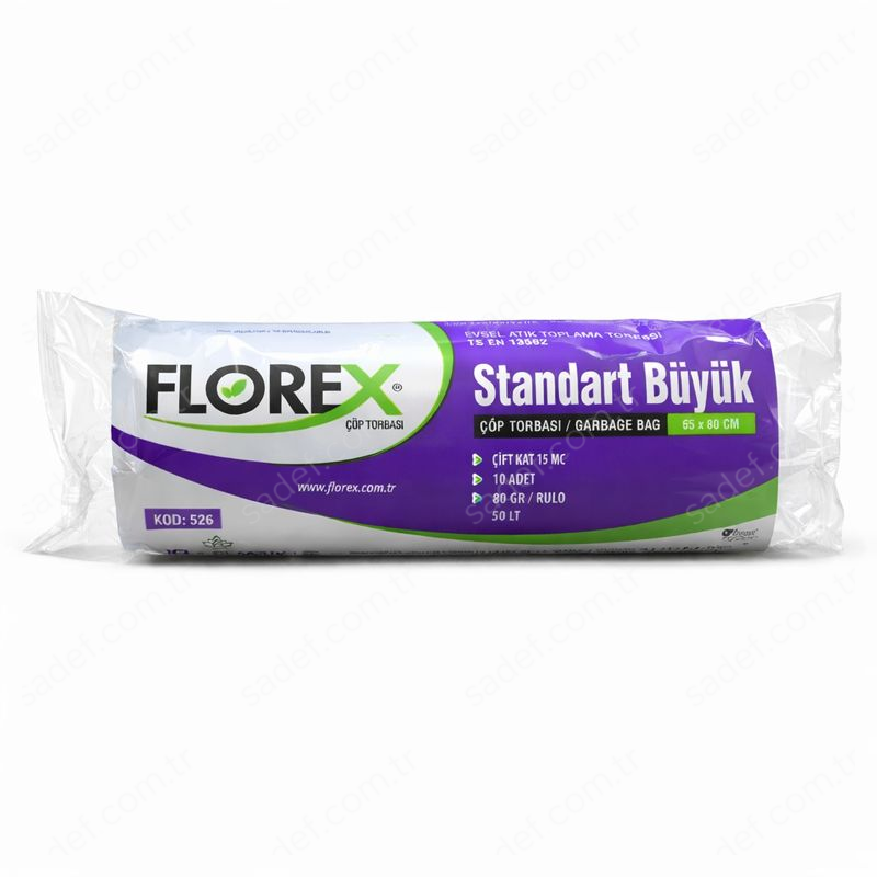 526 MAVİ STD BÜYÜK ÇÖP POŞETİ ( 65X80 CM ) 80 GR RL 10 AD X 50 RL 4 KG 17 MC 60 LT