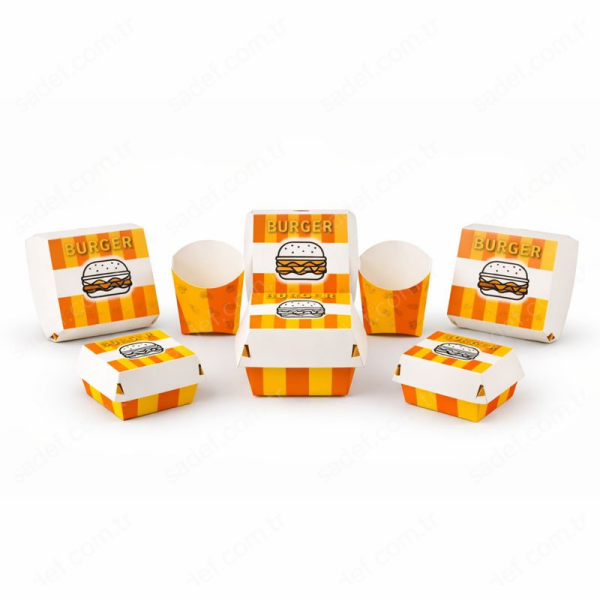 OREGO BASKILI HAMBURGER KUTUSU ( 9X9X7  KÜÇÜK BOY 600 ADET