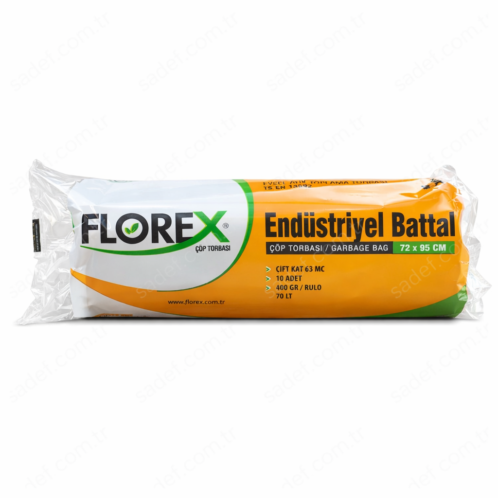 523 MAVİ END BATTAL ÇÖP POŞETİ ( 72X95 CM ) 400 GR RL 10 AD X 20 RL 8 KG 63 MC 90 LT