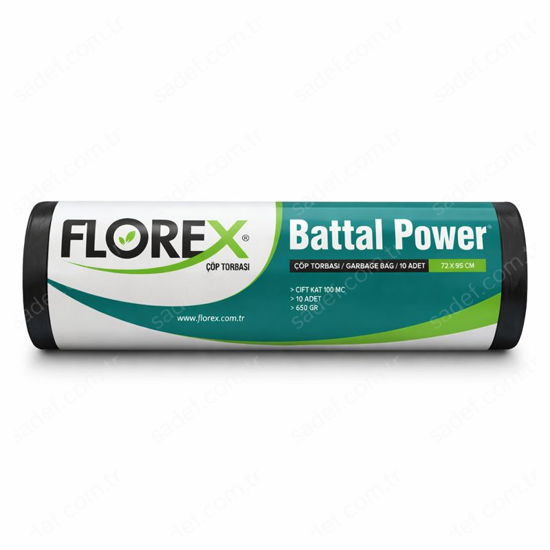551 POWER BATTAL ÇÖP POŞETİ ( 72X95 CM) 630 GR RL 10 AD X 10 RL 6,3 KG 90 LT SİYAH