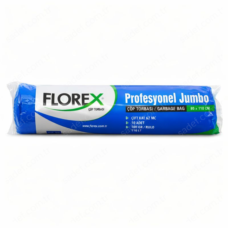 515 MAVİ PRO JUMBO ÇÖP POŞETİ ( 80X110 CM ) 500 GR RL 10 AD X 20 RL 10 KG 62 MC 120 LT