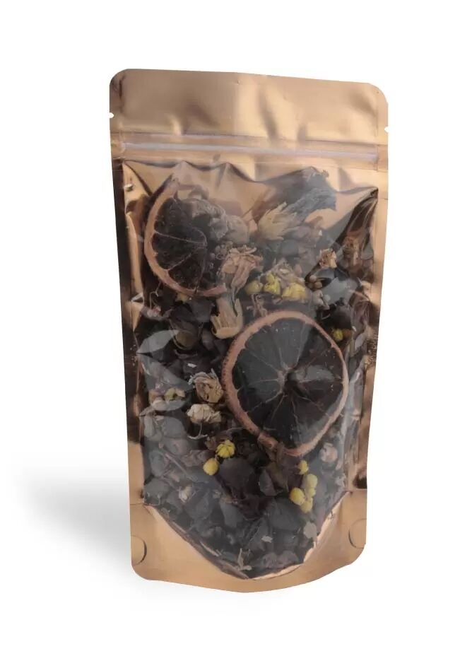 GOLD METALİZE ŞEFFAF KİLİTLİ DOYPACK 20X30 100 ADET