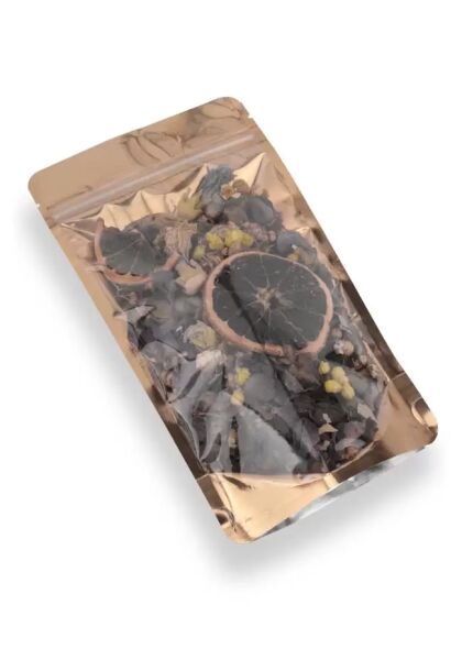 GOLD METALİZE ŞEFFAF KİLİTLİ DOYPACK 20X30 100 ADET