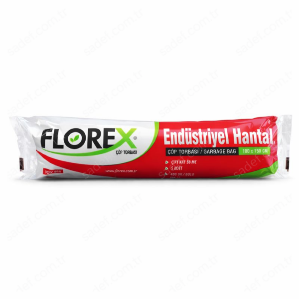 508 END HANTAL ÇÖP POŞETİ ( 100X150 CM ) 400 GR RL 5 AD X 20 RL 8 KG 58 MC 200 LT SİYAH