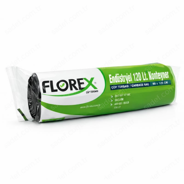 509 END 120 LT KONTEYNER ÇÖP POŞETİ ( 90X125 CM ) 400 GR RL 5 AD X 20 RL 8 KG 77 MC SİYAH