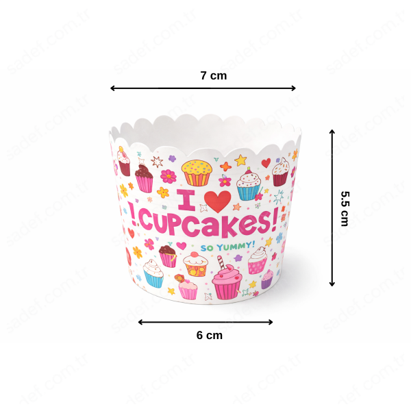 LARGE 6X5,5 CM RENKLİ MUFFİN KEK KAPSÜLÜ - 12 AD X 12 PAKET