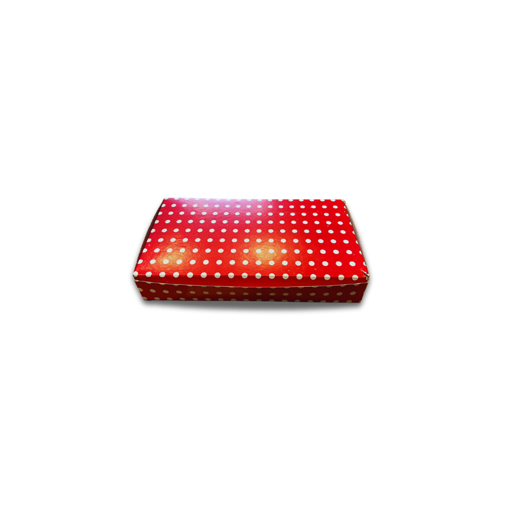 PUANTİYELİ FOLYOLU KURU PASTA KUTUSU 250 GR ( 14X12X4 ) CM 100 AD